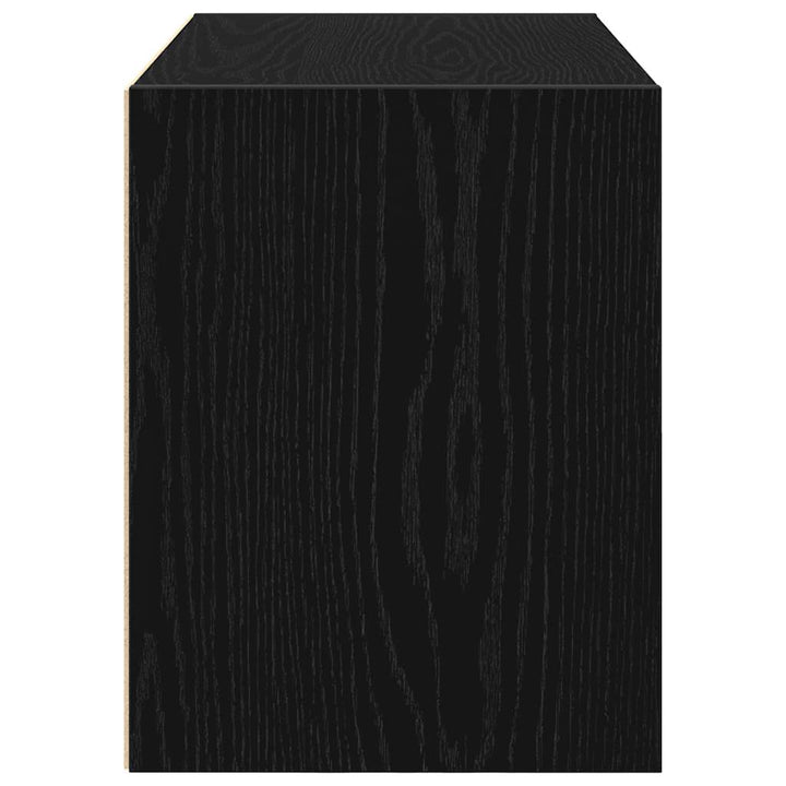 skab med 2 skuffer 60x31x40 cm konstrueret træ sort-eg