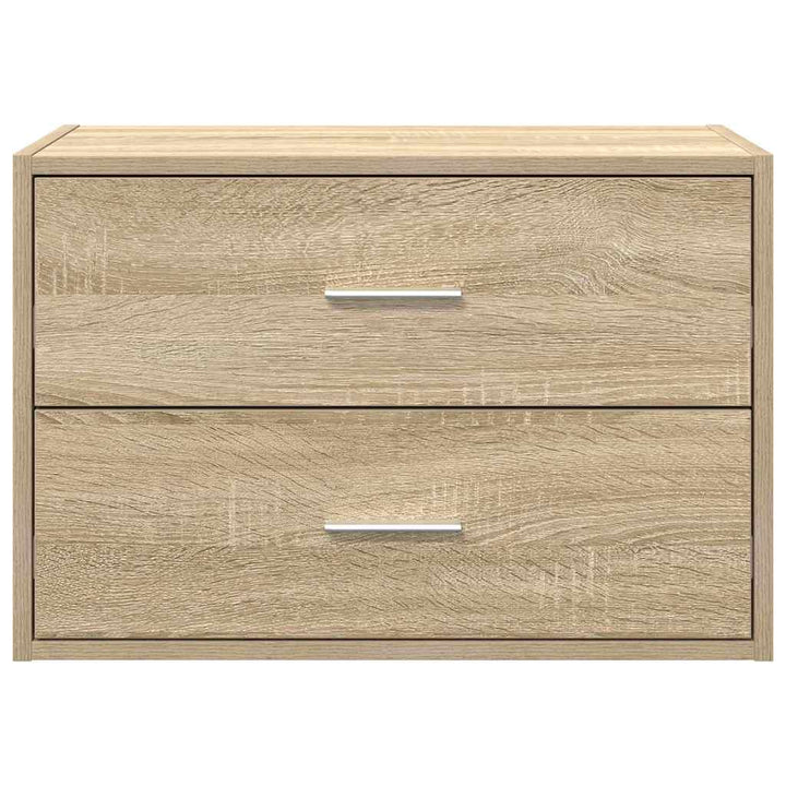 skab med 2 skuffer 60x31x40 cm konstrueret træ sonoma-eg