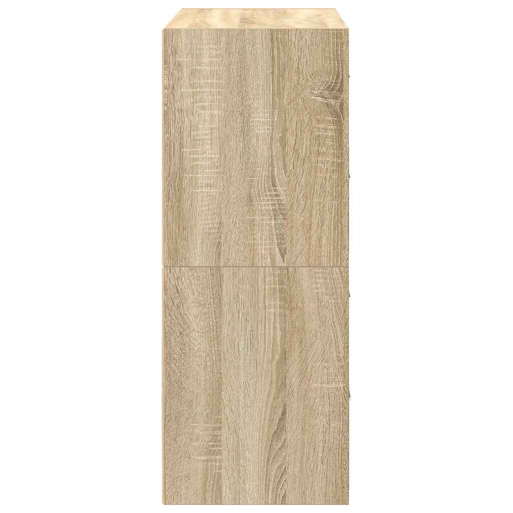 skabe med 4 skuffer 2 stk. 60x31x40cm konstrueret træ sonoma-eg