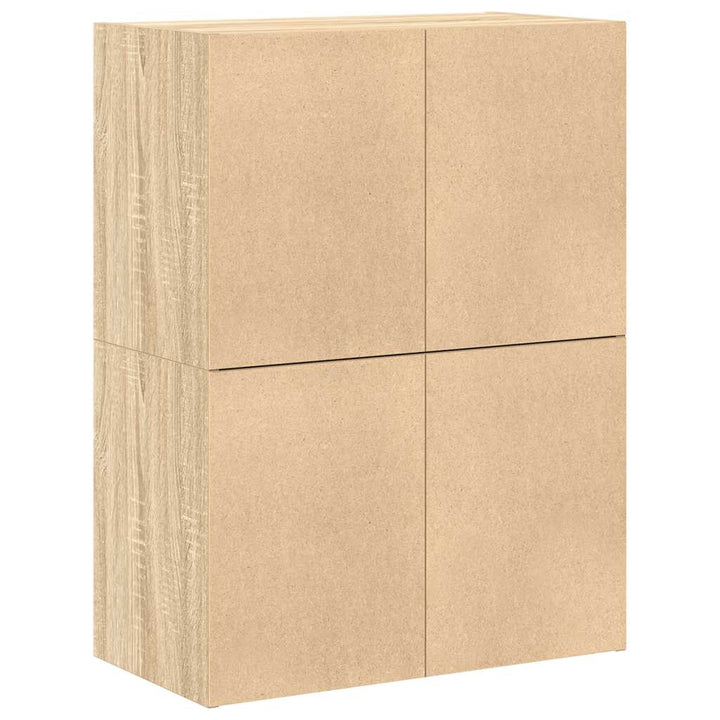 skabe med 4 skuffer 2 stk. 60x31x40cm konstrueret træ sonoma-eg