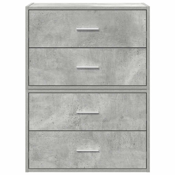 skabe med 2 skuffer 2 stk. 60x31x40 cm konstrueret træ betongrå