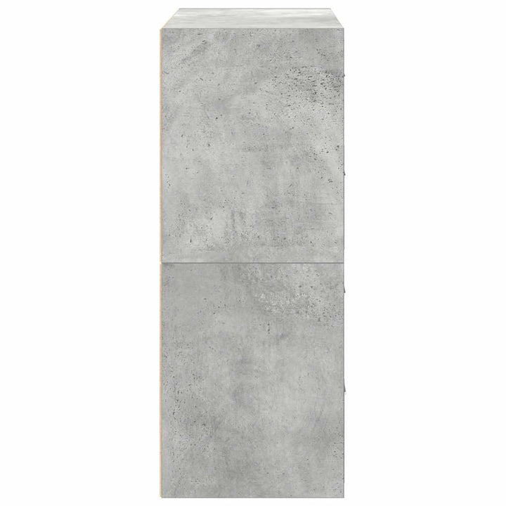 skabe med 2 skuffer 2 stk. 60x31x40 cm konstrueret træ betongrå