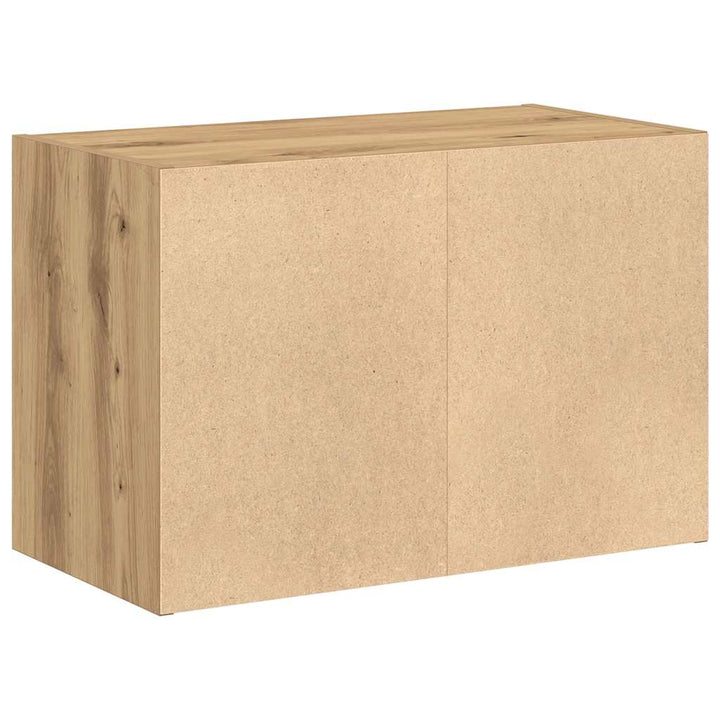 skab med 2 skuffer 60x31x40 cm konstrueret træ egetræsfarvet
