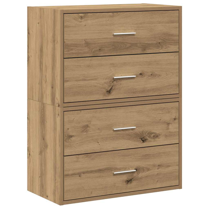 skabe med 2 skuffer 2 stk. 60x31x40 cm egetræsfarvet