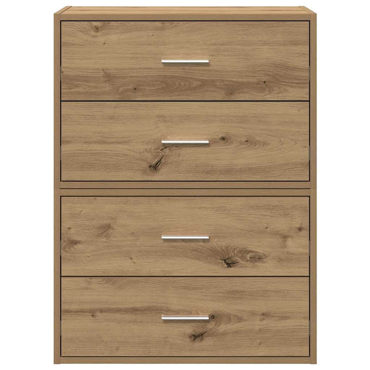skabe med 2 skuffer 2 stk. 60x31x40 cm egetræsfarvet