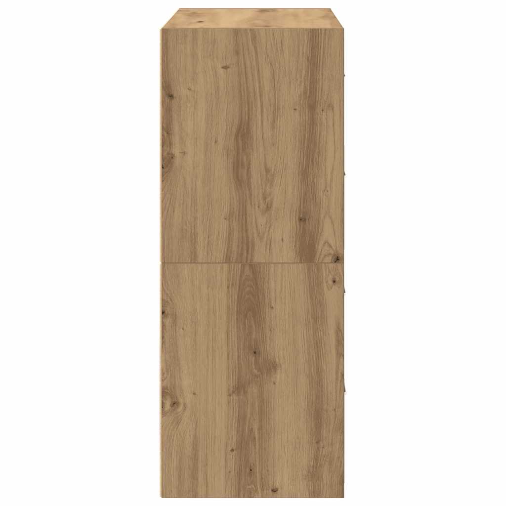 skabe med 2 skuffer 2 stk. 60x31x40 cm egetræsfarvet