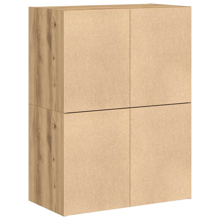 skabe med 2 skuffer 2 stk. 60x31x40 cm egetræsfarvet