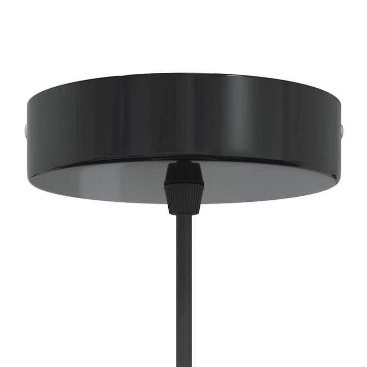 pendellampe højdejusterbar E27 Ø 31 cm metal glans sort
