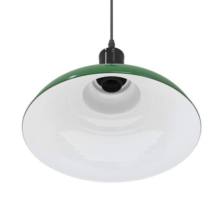 pendellampe højdejusterbar E27 Ø 31 cm metal glans grøn