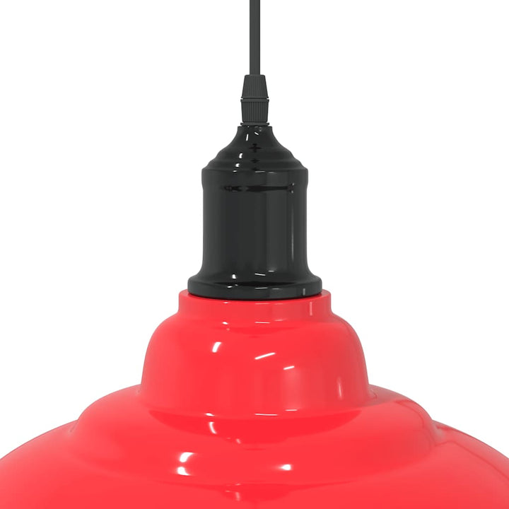 pendellampe højdejusterbar E27 Ø 31 cm metal glans rød