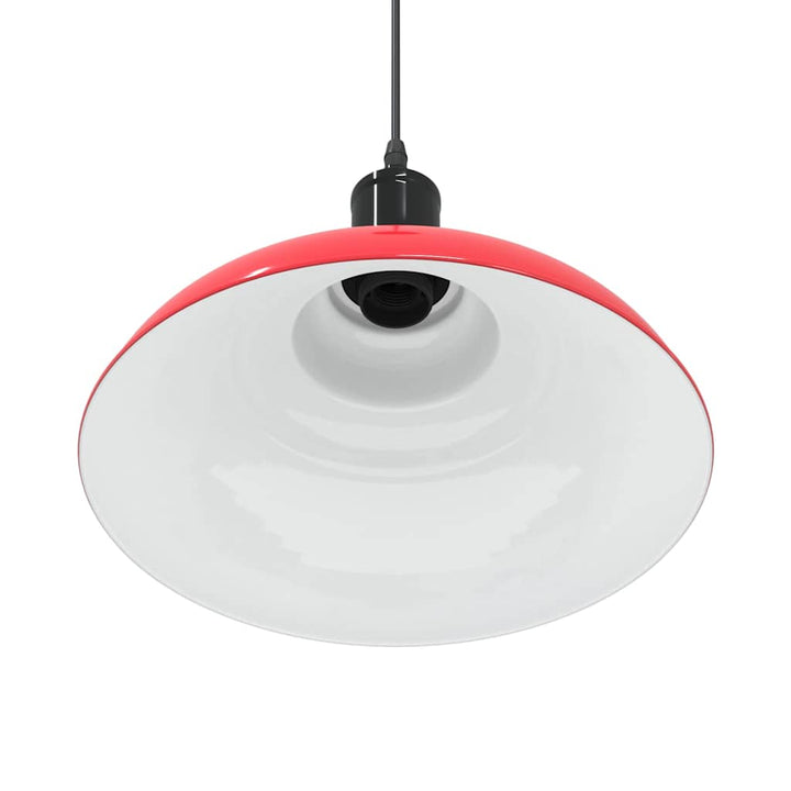 pendellampe højdejusterbar E27 Ø 31 cm metal glans rød