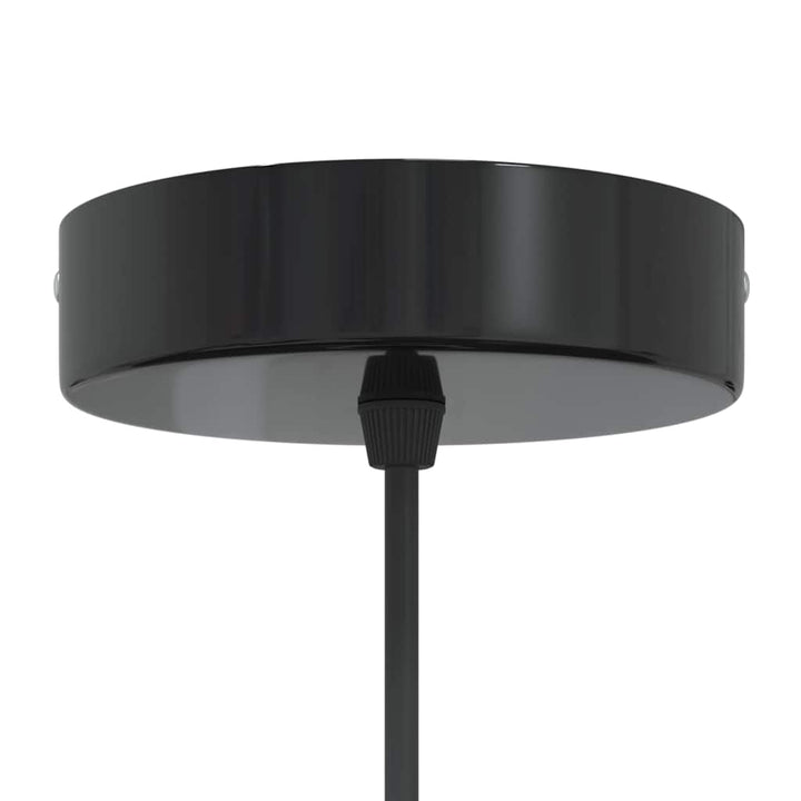 pendellampe højdejusterbar E27 Ø 22 cm metal glans sort