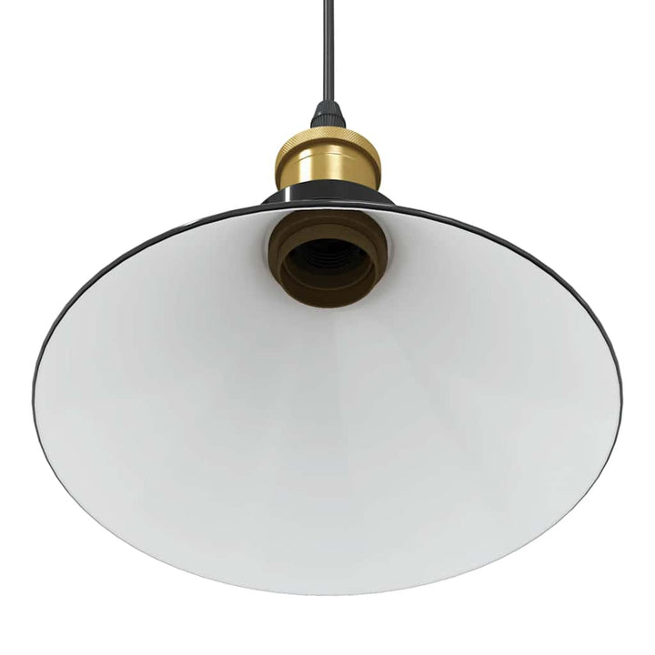 pendellampe højdejusterbar E27 Ø 22 cm metal glans sort