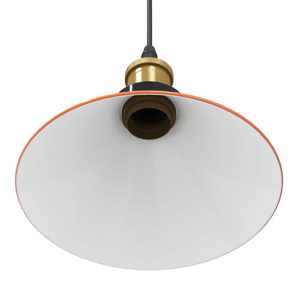 pendellampe højdejusterbar E27 Ø 22 cm metal glans orange