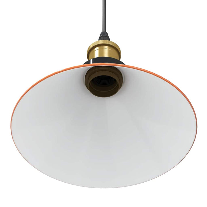 pendellampe højdejusterbar E27 Ø 22 cm metal glans orange