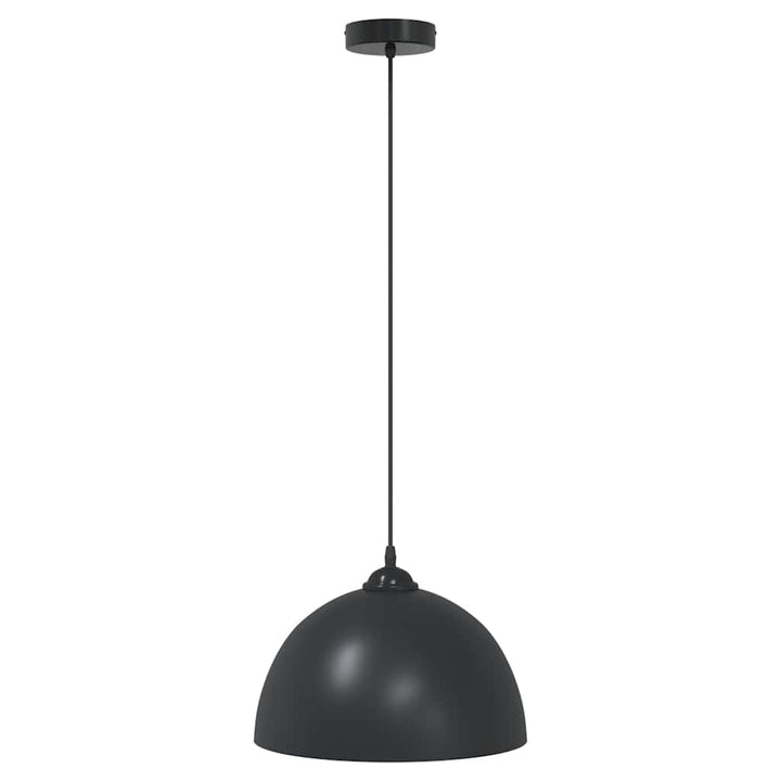 pendellamper 2 stk højdejusterbar E27 Ø 30 cm metal sort