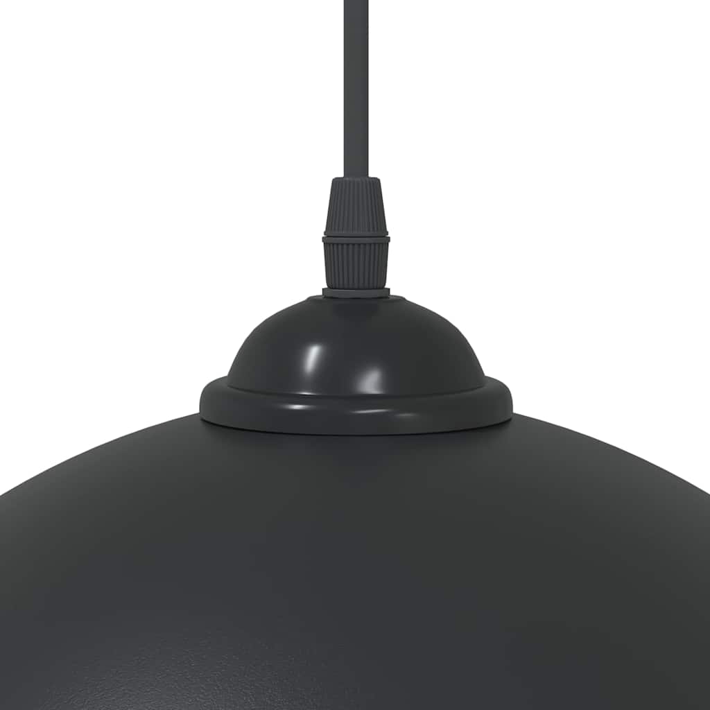 pendellamper 2 stk højdejusterbar E27 Ø 30 cm metal sort