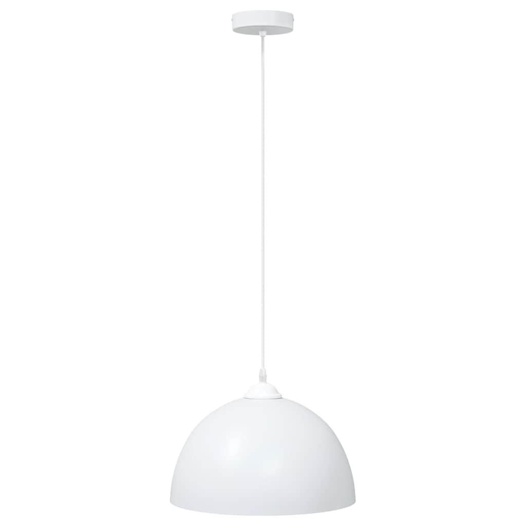 pendellamper 2 stk højdejusterbar E27 Ø 30 cm metal hvid