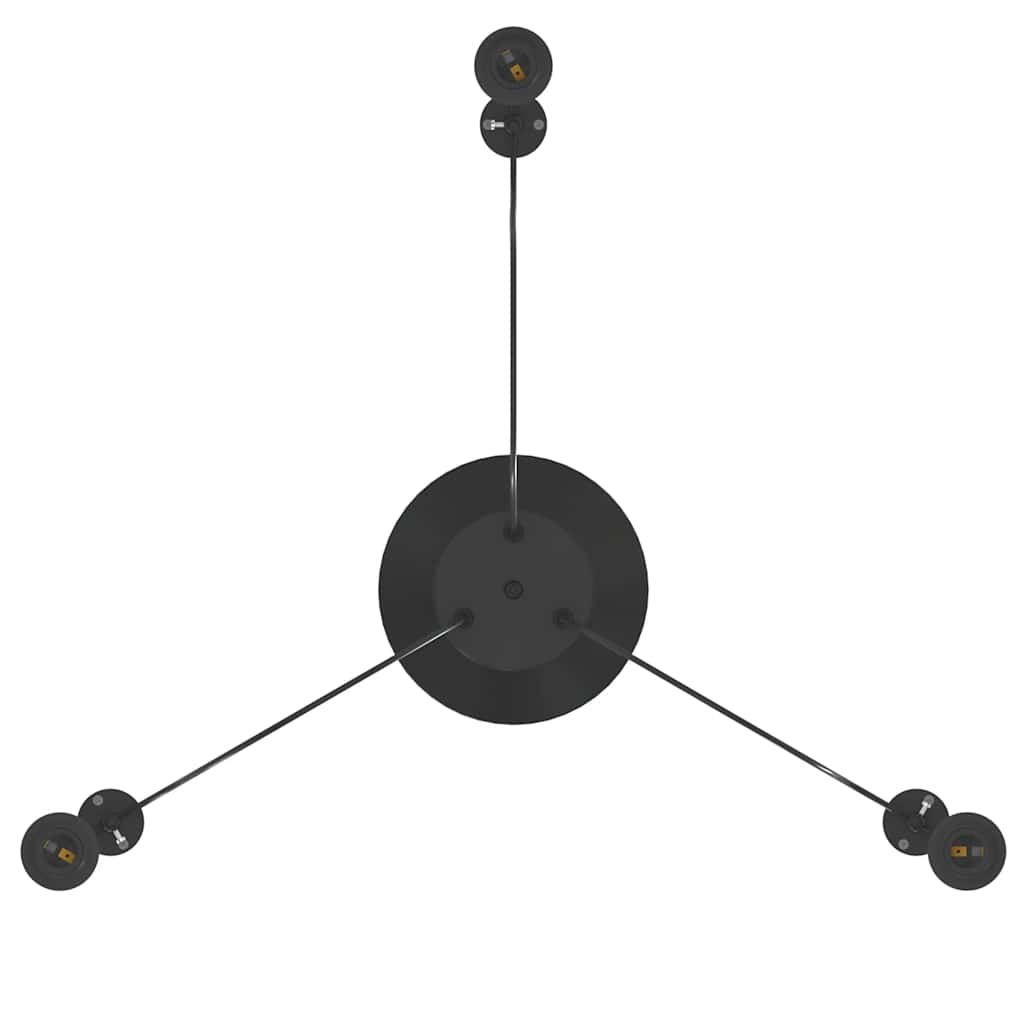 pendellampe med 3 lampeholdere E27 metal sort