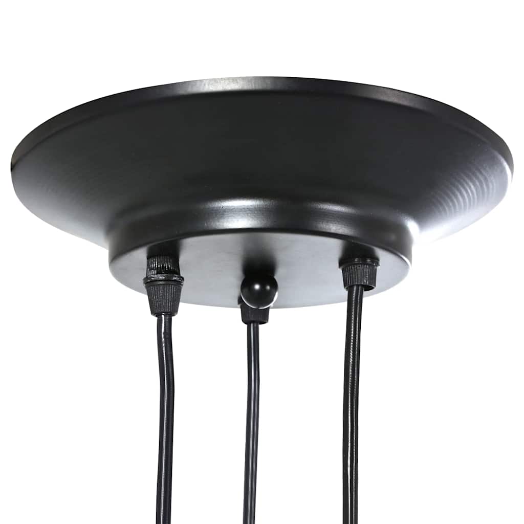 pendellampe med 3 lampeholdere E27 metal sort