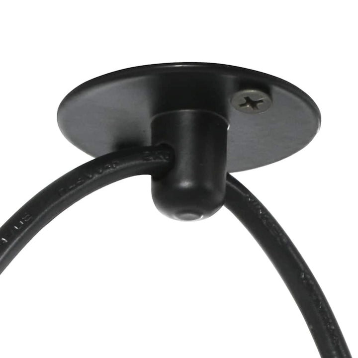 pendellampe med 6 lampeholdere E27 metal sort