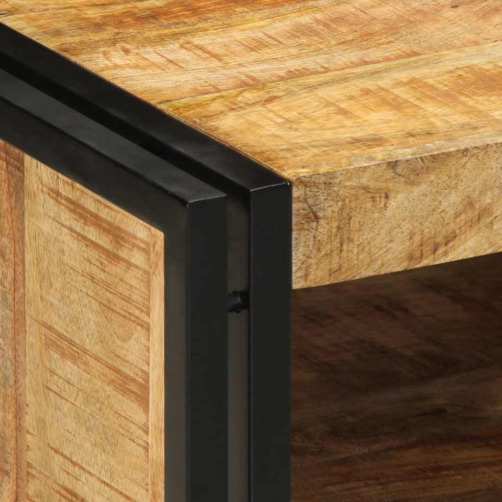 sofabord 50x50x38 cm massivt ru mangotræ