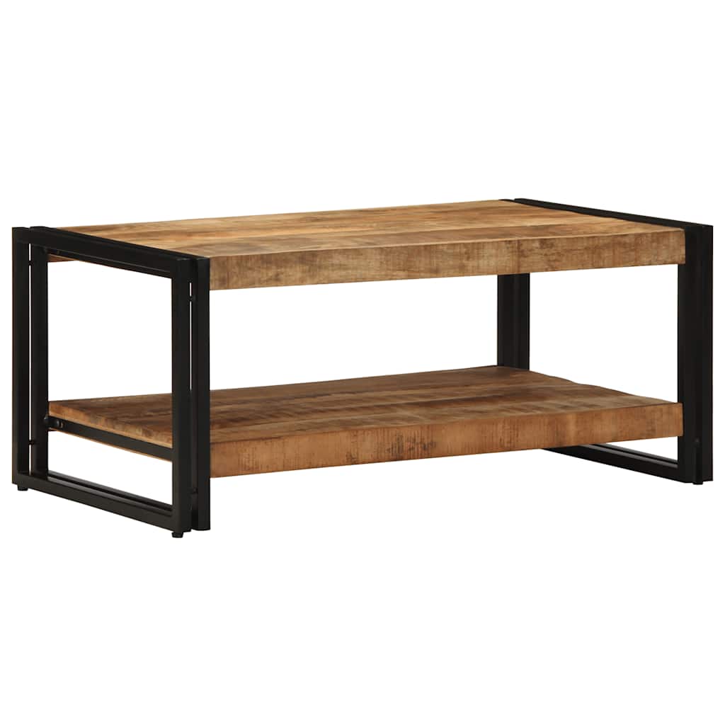 sofabord 90x50x38 cm massivt ru mangotræ