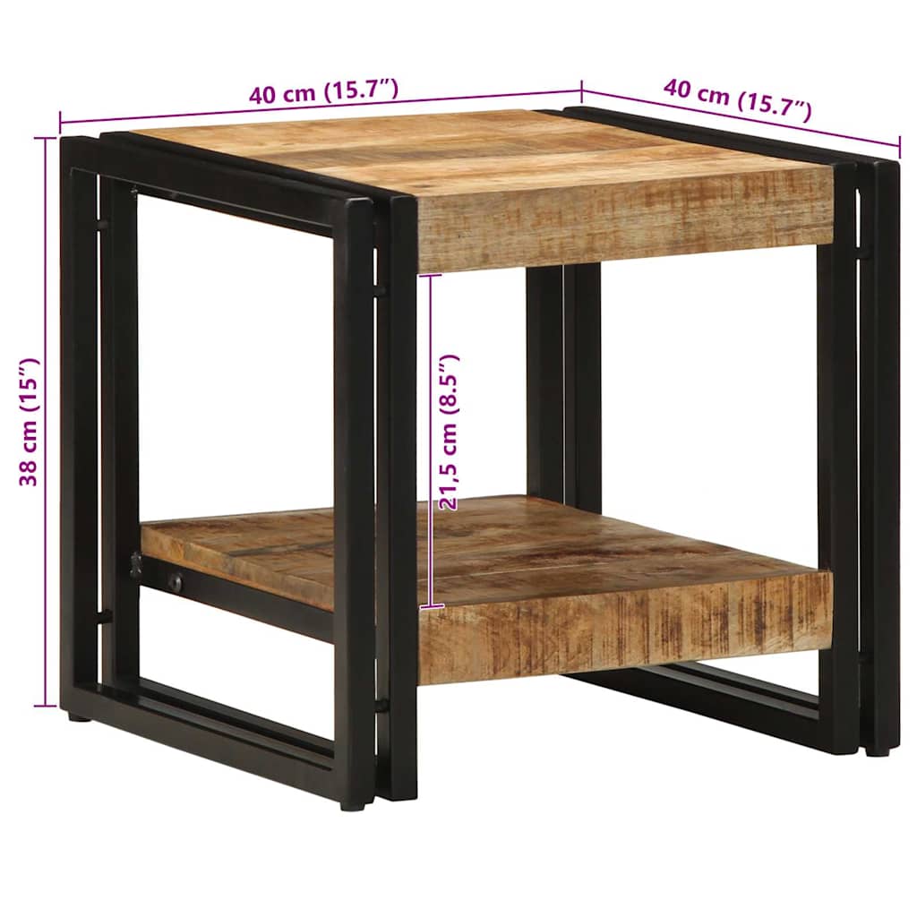 Sofabord Brun 40 x 40 x 38 cm Massivt mangotræ