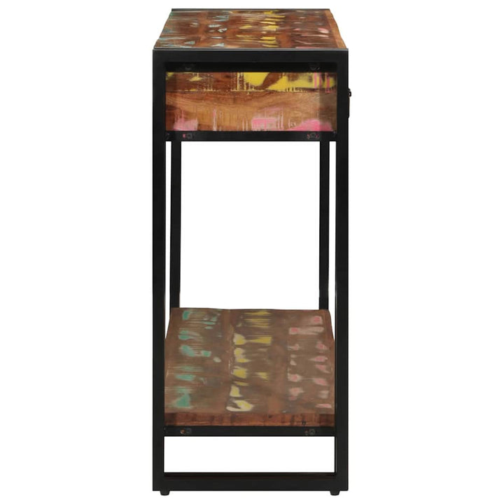 Konsolbord Flerfarvet 120 x 33 x 75 cm Solid genbrugs træ