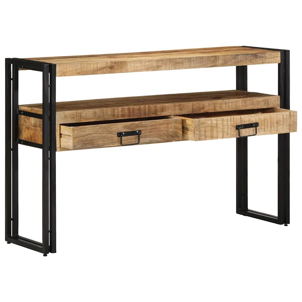 Konsolbord med skuffe Brun 120 x 33 x 75 cm Massivt mangotræ