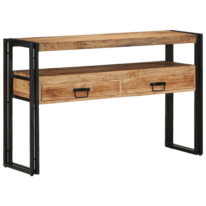 Konsolbord med skuffe Brun 120 x 33 x 75 cm Massivt Akacietræ