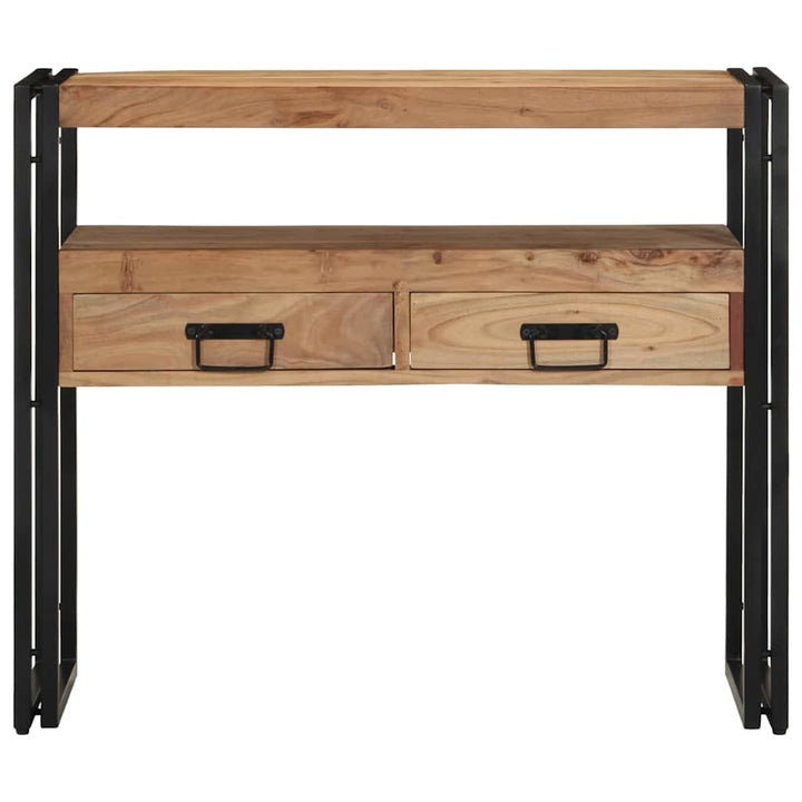Konsolbord med skuffe Brun 90 x 33 x 75 cm Massivt Akacietræ