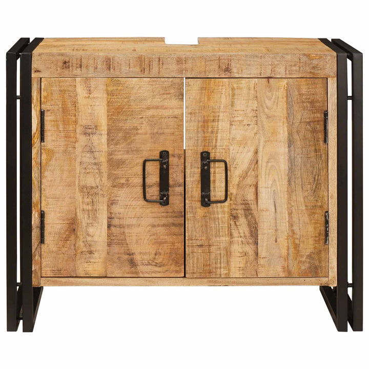 Vaskeskab med hylde Brun 71 x 33 x 58 cm Massivt mangotræ