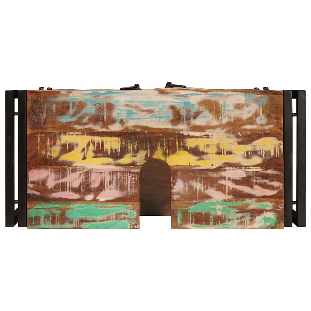 Vaskeskab med dør Flerfarvet 71 x 33 x 58 cm Solid genbrugs træ