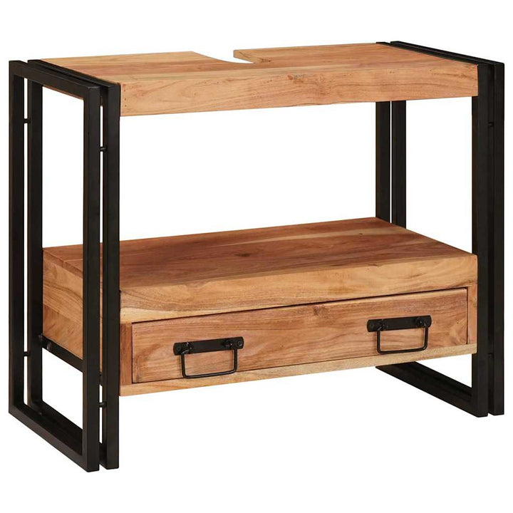 Make-upbord skab Brun 71 x 33 x 58 cm Massivt Akacietræ