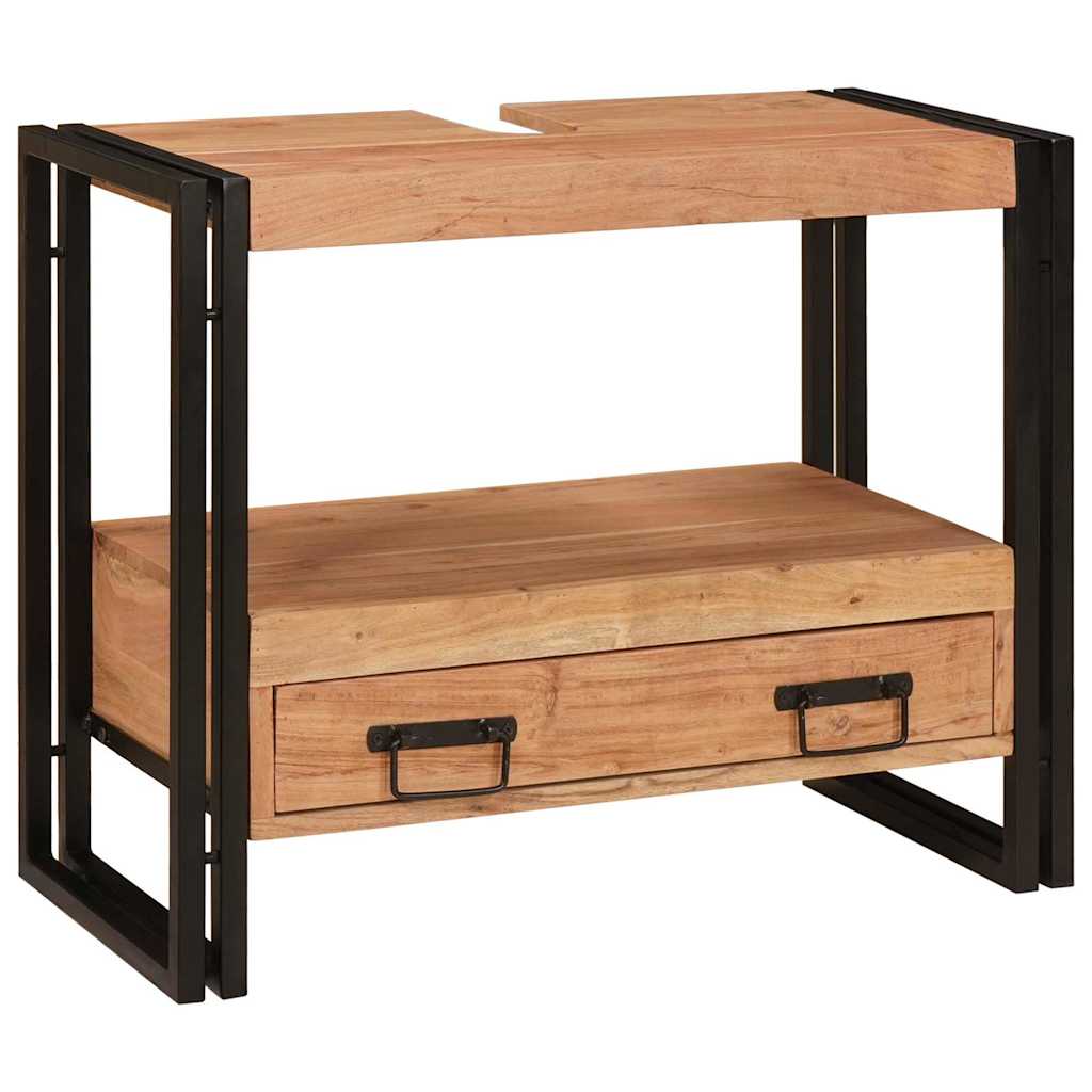 Make-upbord skab Brun 71 x 33 x 58 cm Massivt Akacietræ