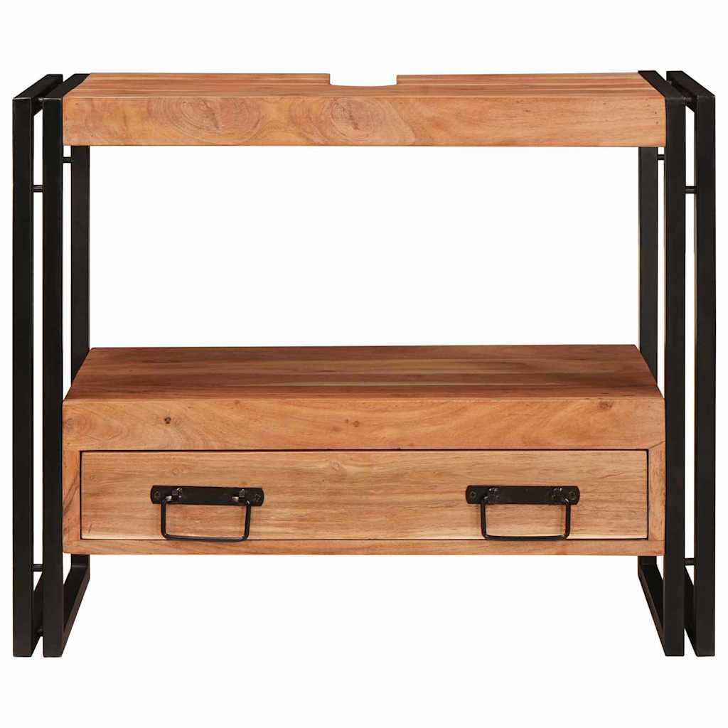 Make-upbord skab Brun 71 x 33 x 58 cm Massivt Akacietræ