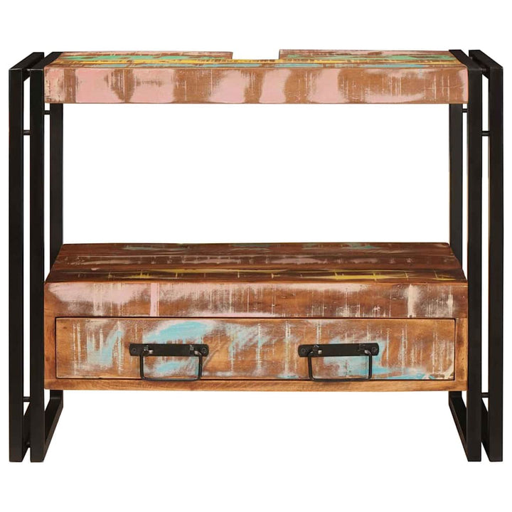 Make-upbord skab Flerfarvet 71 x 33 x 58 cm Solid genbrugs træ