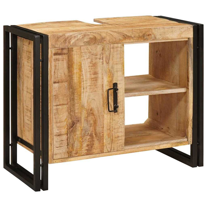 Vaskeskab med hylde Brun 71 x 33 x 58 cm Massivt mangotræ