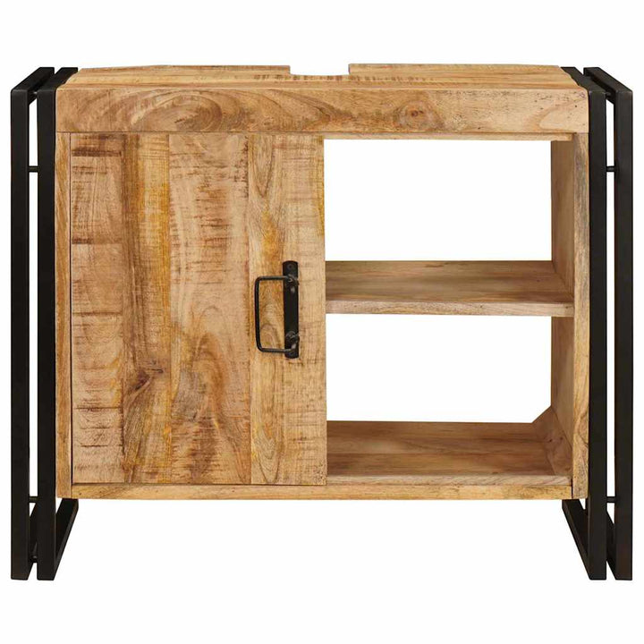 Vaskeskab med hylde Brun 71 x 33 x 58 cm Massivt mangotræ