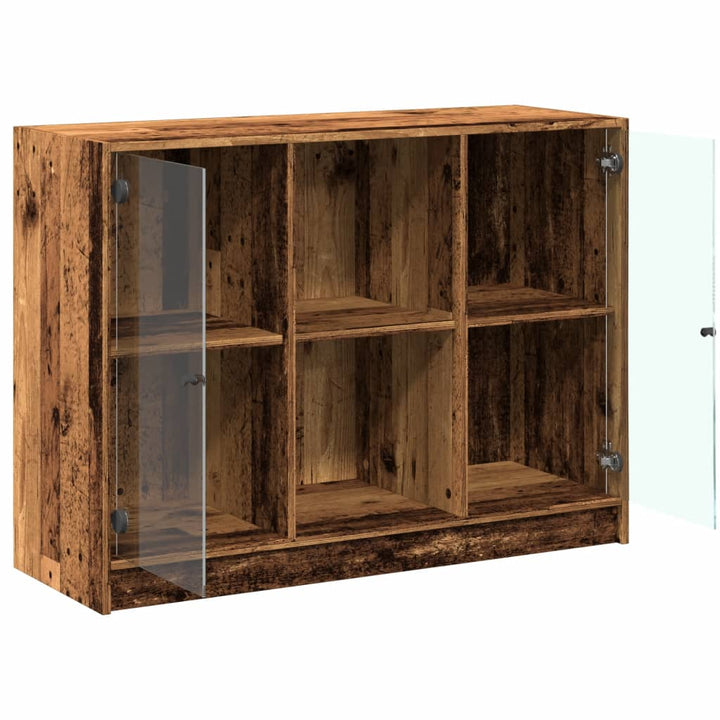 skænk 102x37x75,5 cm konstrueret træ antikt trælook