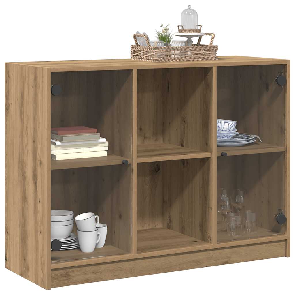 skænk 102x37x75,5 cm konstrueret træ kunsteg