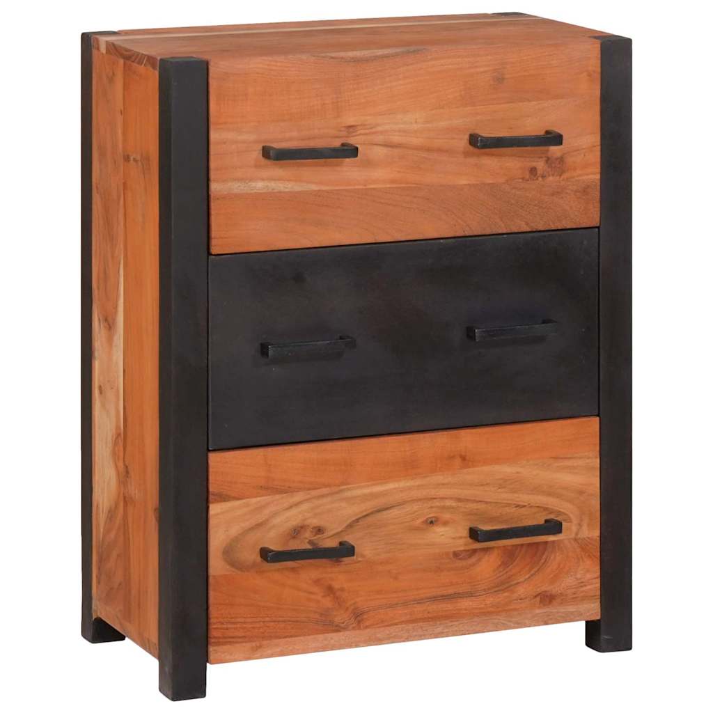 Sideboard 3 pcs Brun 110 x 30 x 75 cm Massivt Akacietræ