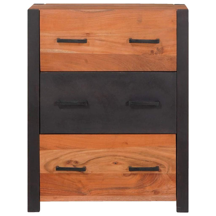 Sideboard 3 pcs Brun 110 x 30 x 75 cm Massivt Akacietræ