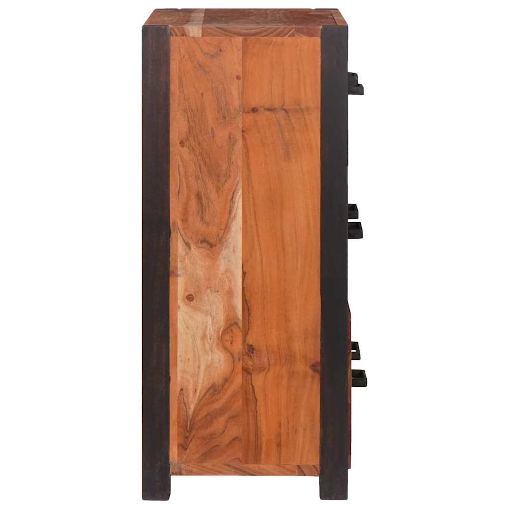 Sideboard 3 pcs Brun 110 x 30 x 75 cm Massivt Akacietræ