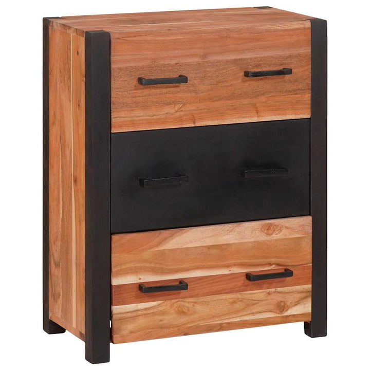Sideboard 3 pcs Brun 55 x 30 x 75 cm Massivt Akacietræ