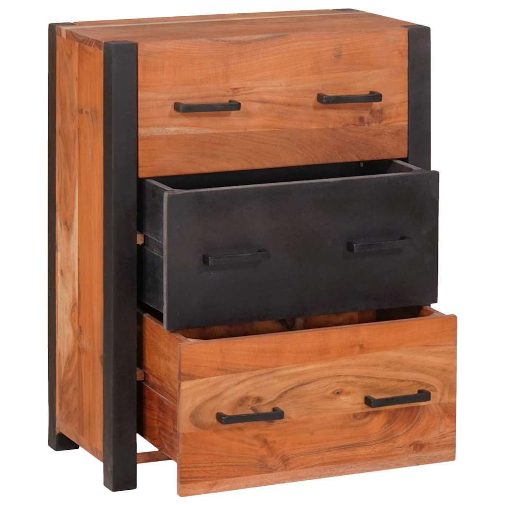 Sideboard 3 stk. Brun 55 x 30 x 75 cm Massivt Akacietræ