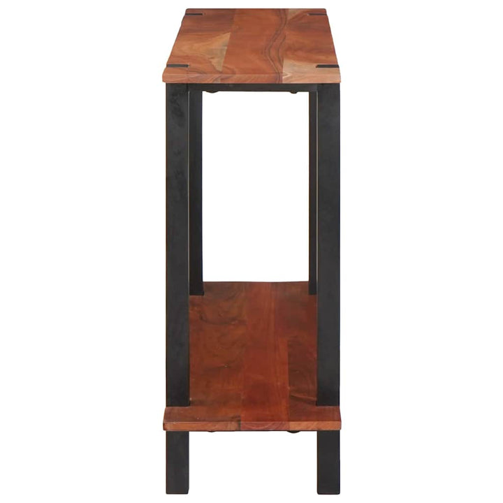 Konsolbord med hylde Brun og sort 110 x 30 x 75 cm