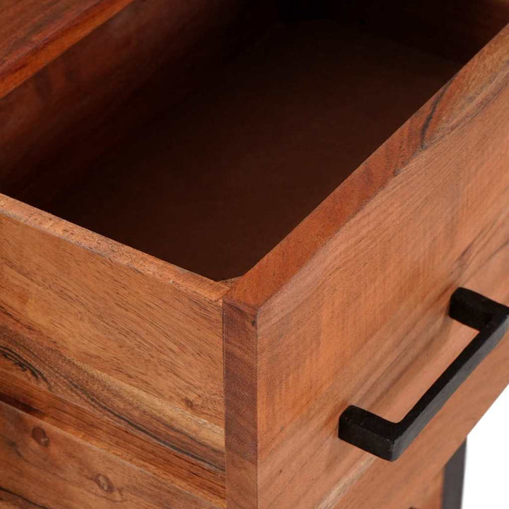 Sideboard med skuffe Brun 55 x 30 x 75 cm Massivt Akacietræ