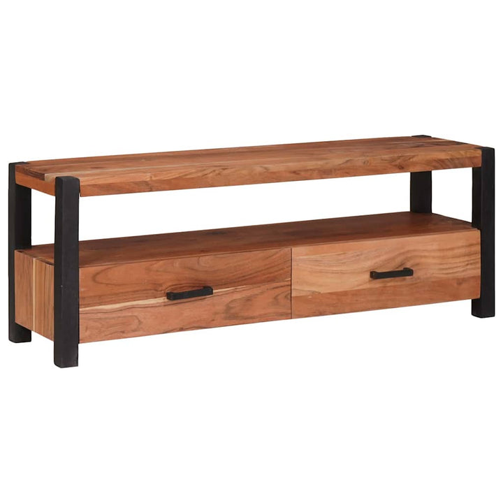 TV-skab med skuffe Brun 110 x 30 x 40 cm Massivt akacietræ